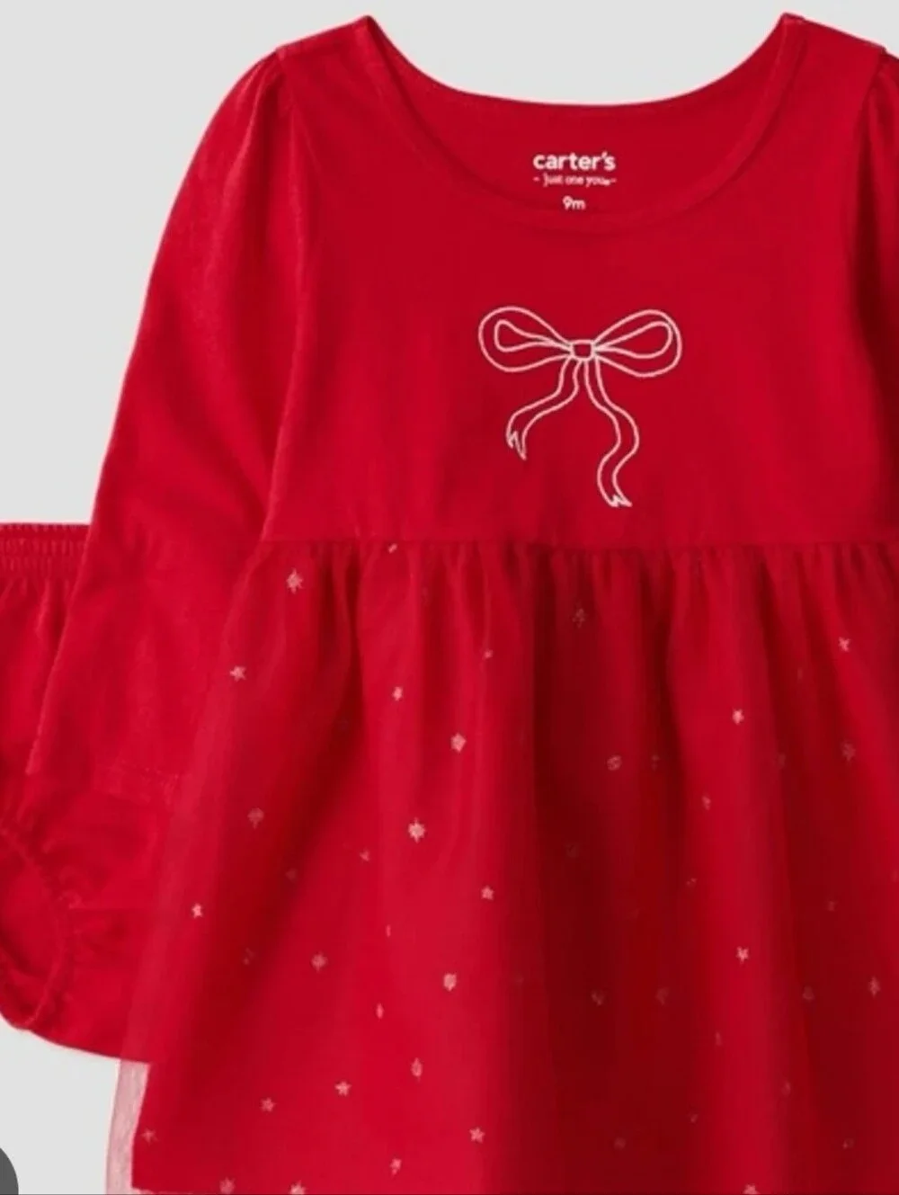 NEW Carter's Just One You Baby Girls'  Shimmer Bow Tutu Dress,